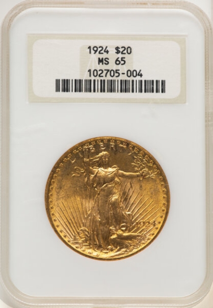 Picture of Common Date $20 St. Gaudens Double Eagle MS65