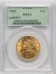 1907 $10 Liberty Eagle MS63 1