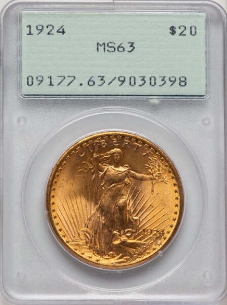 Common Date $20 St Gaudens Double Eagle MS63 1
