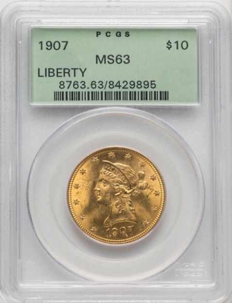 Picture of 1907D $10 Liberty Eagle MS63