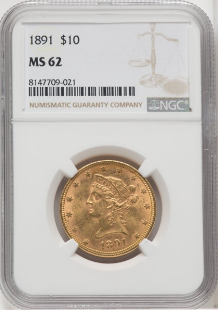 Picture of 1891 $10 Liberty Eagle MS62