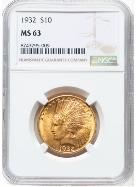 Picture of 1932 $10 Indian Head Eagle MS63