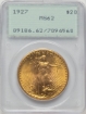 Picture of 1927 $20 St. Gaudens Double Eagle MS62
