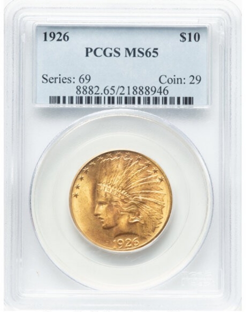 Picture of 1926 $10 Indian Head Eagle MS65
