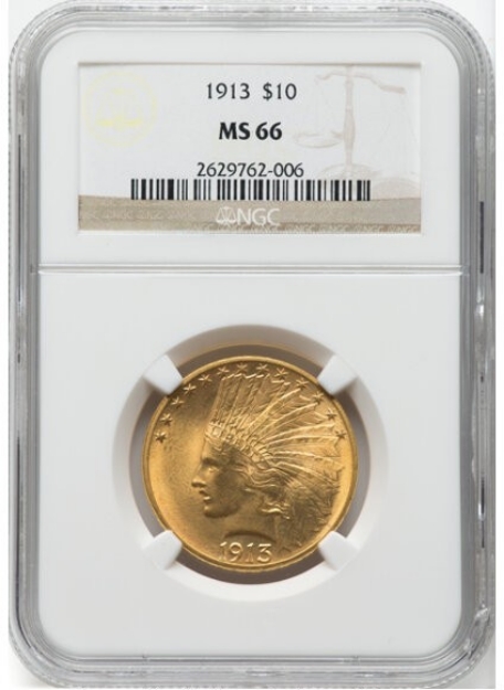 Picture of 1913 $5 Indian Head Half Eagle MS66
