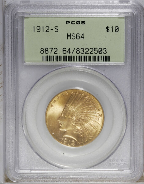 Picture of 1912S $10 Indian Head Eagle MS64