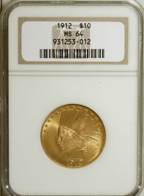 Picture of 1912 $10 Indian Head Eagle MS64