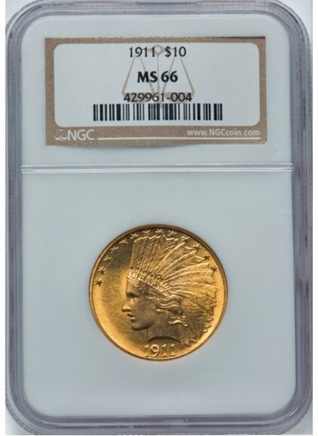 Picture of 1911 $10 Indian Head Eagle MS66