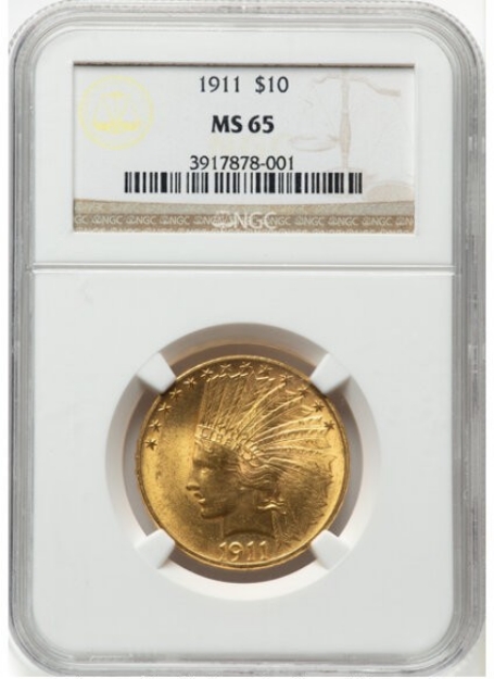 Picture of 1911 $10 Indian Head Eagle MS65