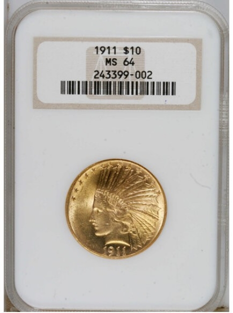 Picture of 1911 $10 Indian Head Eagle MS64